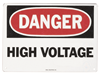 44863 - Safety Sign, "Danger High Voltage", Adhesive - Ideal