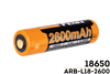 ARBL182600 - High-Capacity 18650 Battery - 2600mah - Fenix Outfitters