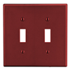 P2R - Wallplate, 2-G, 2) Tog, Red - Hubbell Wiring Devices