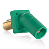 16R27UG - GN Male Panel Rec DBL Set SCR 46D - Leviton