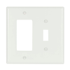 2053WB0X - Wallplate 2G Tog/Deco Thermoset Mid WH - Eaton