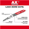 48005221 - Sawzall The Ax 5 Tpi 6" Carbide Blades - Milwaukee®