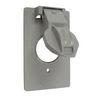 51550 - 1G Vertical WP Cover 1.406 Diameter - Gray - Hubbell--Raco