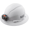60406RL - Full Brim Hard Hat W/ Rechargeable Headlamp, WH - Klein Tools