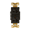 AH5362BK - Recp Dup 20A125V 2P3W Brass Strap B&S BK - Eaton