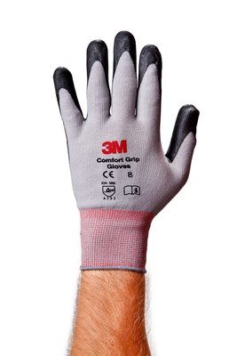 100 pairs] 3M Comfort Grip Gloves Nitrile Foam Coated Sports Work Gloves  Gray
