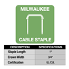 MNM1600 - 1" Insulated Cable Staples - Milwaukee®