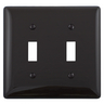 NP2BK - Wallplate, 2-G, 2) Tog, BK - Hubbell Wiring Devices