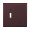 PJ113B - Wallplate 2G Toggle/Blank Poly Mid BR - Eaton