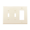 PJ226LA - Wallplate 3G 2TOGGLE/Deco Poly Mid La - Eaton