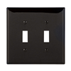 PJ2BK - Wallplate 2G Toggle Poly Mid BK - Eaton