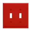 PJ2RD - Wallplate 2G Toggle Poly Mid RD - Eaton