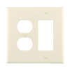 PJ826LA - Wallplate 2G Dup/Deco Combo Poly Mid La - Eaton