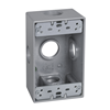 SB575XS - 1G WP Gray Box - Five 3/4" Holes - 17 Cu In - Hubbell--Raco