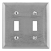 SS2 - Wallplate, 2-G, Switch, SS - Wiring Device-Kellems