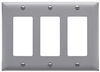 TP263GRY - Trademaster Plate 3G 3 Decor Gry - Legrand-Pass & Seymour